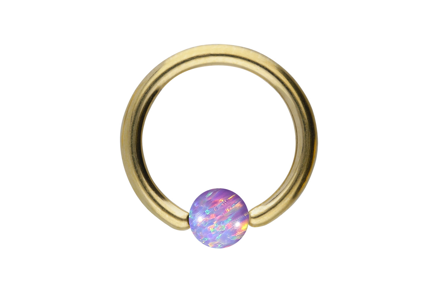 Chirurgenstahl Klemmkugelring Piercing SYNTHETISCHER OPAL